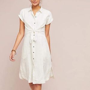 Maeve Linen Blend Elspeth Buttondown Dress